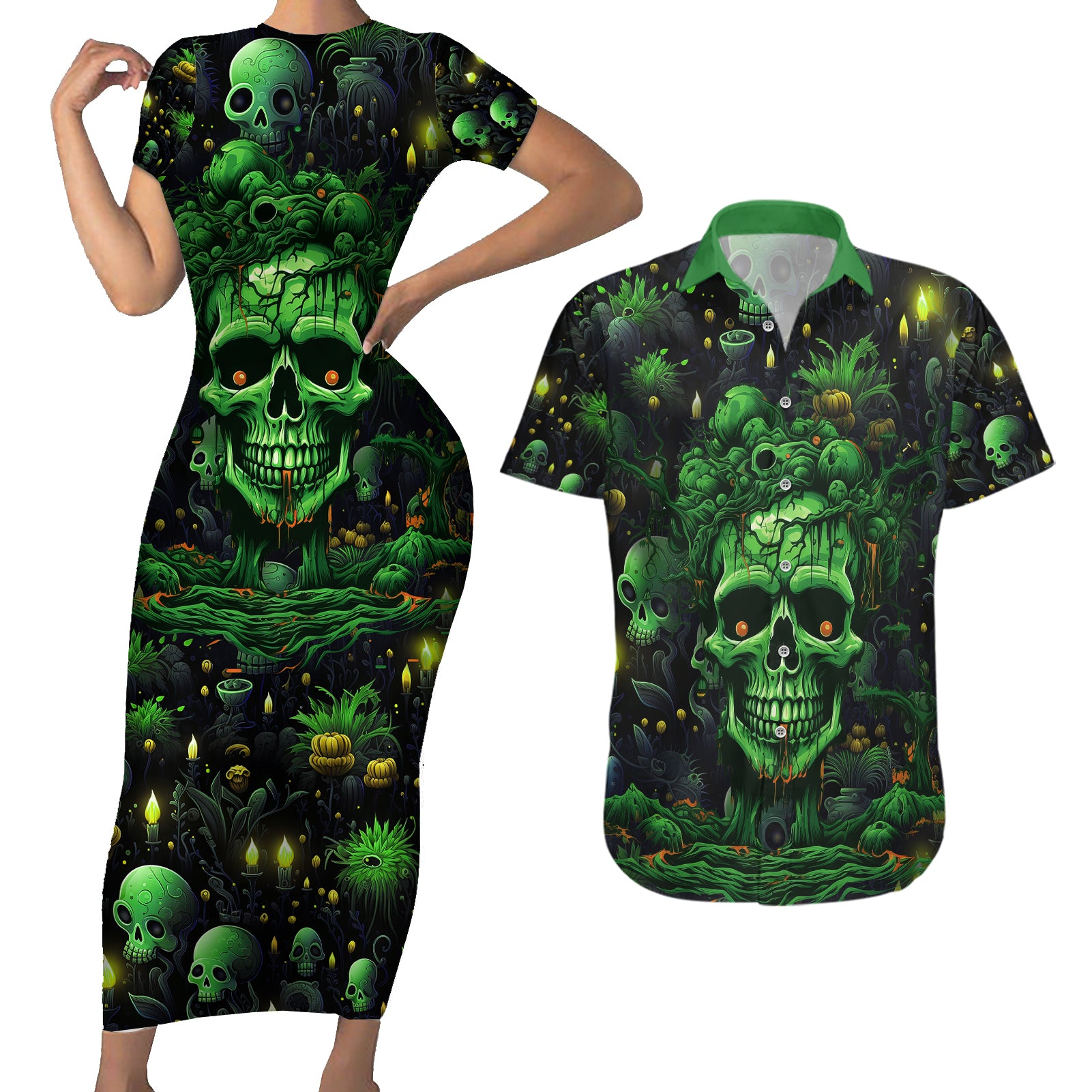 I Can Fix Stupid But Is Gonna Hurt Couples Matching Short Sleeve Bodycon Dress and Hawaiian Shirt - Wonder Print Shop