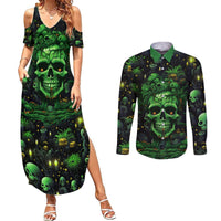 I Can Fix Stupid But Is Gonna Hurt Couples Matching Summer Maxi Dress and Long Sleeve Button Shirts - Wonder Print Shop