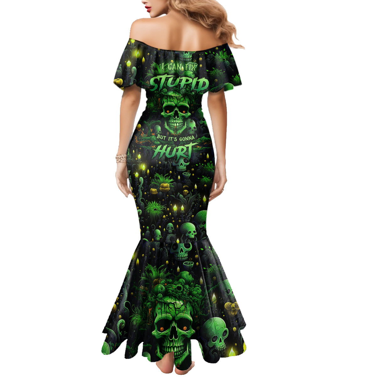 I Can Fix Stupid But Is Gonna Hurt Family Matching Mermaid Dress and Hawaiian Shirt - Wonder Print Shop