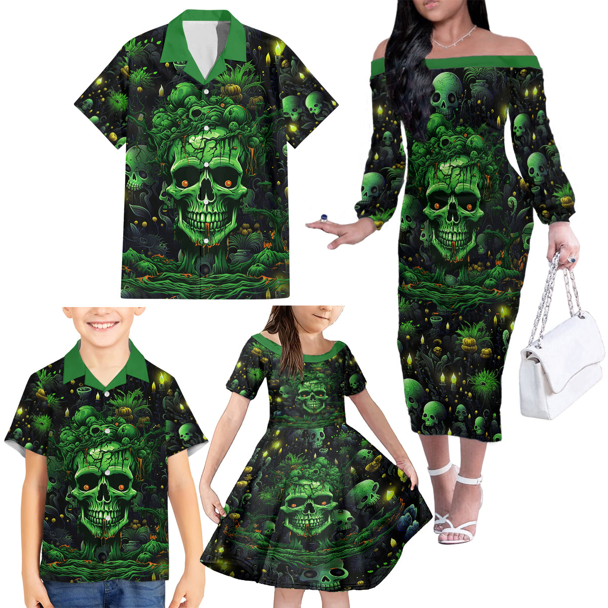 I Can Fix Stupid But Is Gonna Hurt Family Matching Off Shoulder Long Sleeve Dress and Hawaiian Shirt - Wonder Print Shop