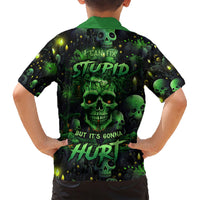 I Can Fix Stupid But Is Gonna Hurt Family Matching Short Sleeve Bodycon Dress and Hawaiian Shirt - Wonder Print Shop
