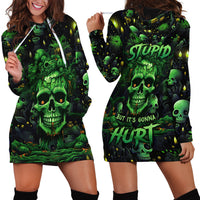 I Can Fix Stupid But Is Gonna Hurt Hoodie Dress - Wonder Print Shop