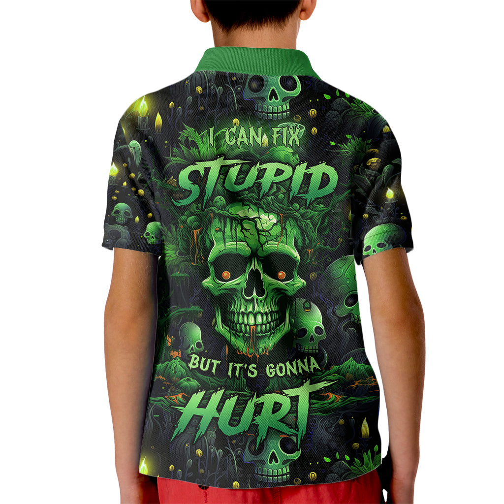 I Can Fix Stupid But Is Gonna Hurt Kid Polo Shirt - Wonder Print Shop