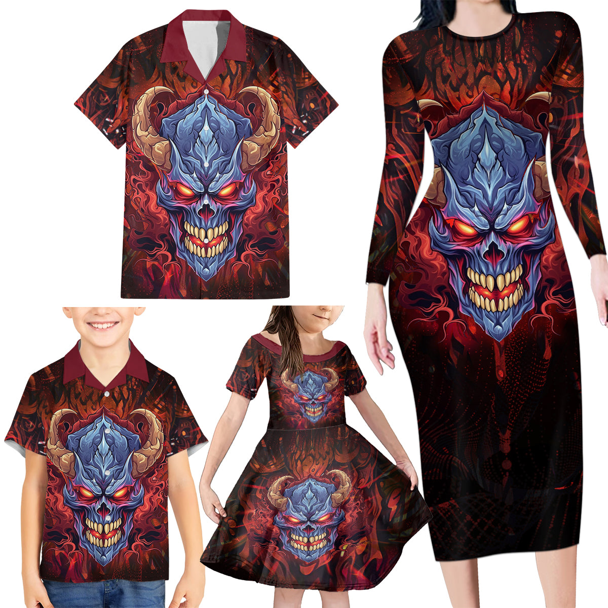 The Only Thing That Can Stop Me Is Me Family Matching Long Sleeve Bodycon Dress and Hawaiian Shirt - Wonder Print Shop