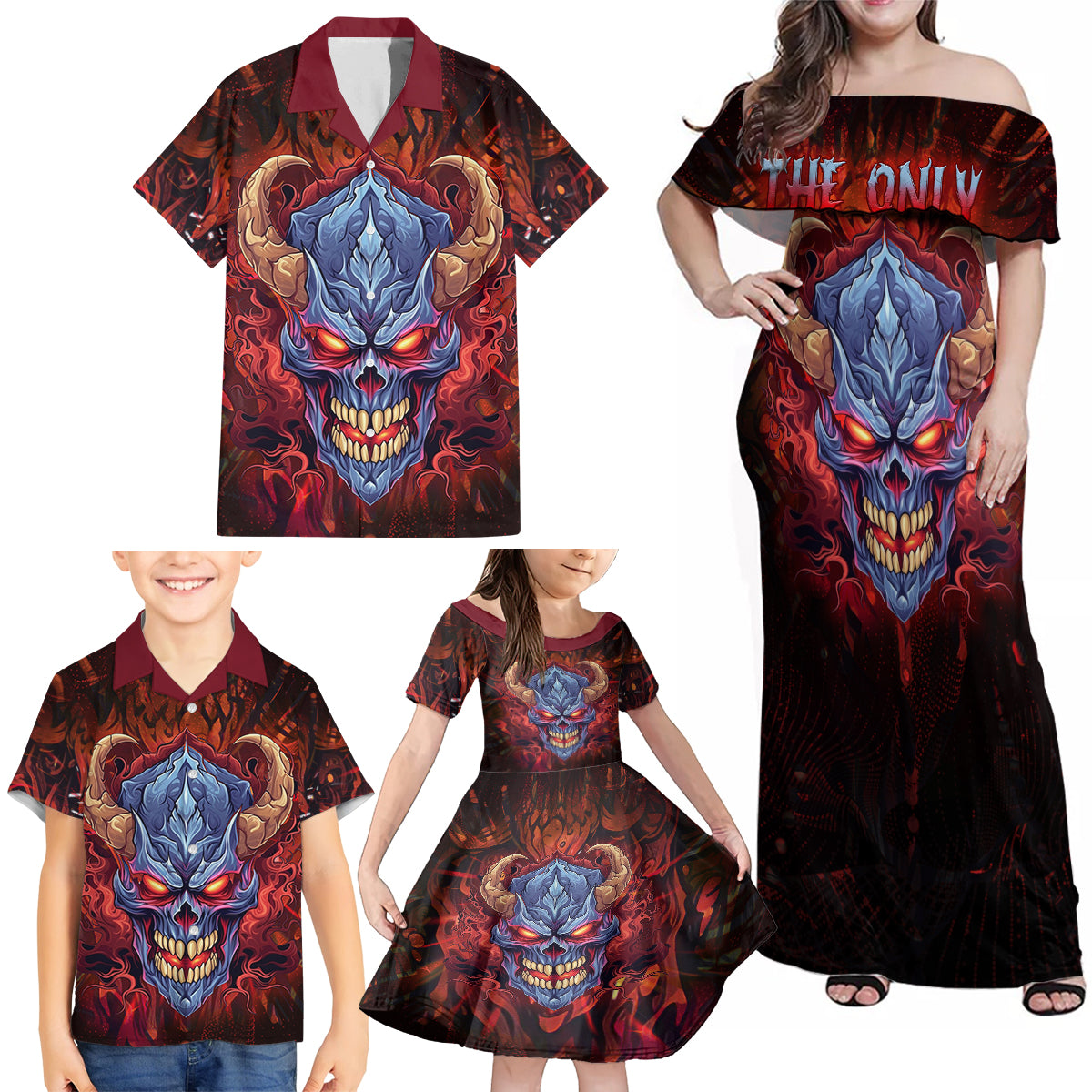 The Only Thing That Can Stop Me Is Me Family Matching Off Shoulder Maxi Dress and Hawaiian Shirt - Wonder Print Shop