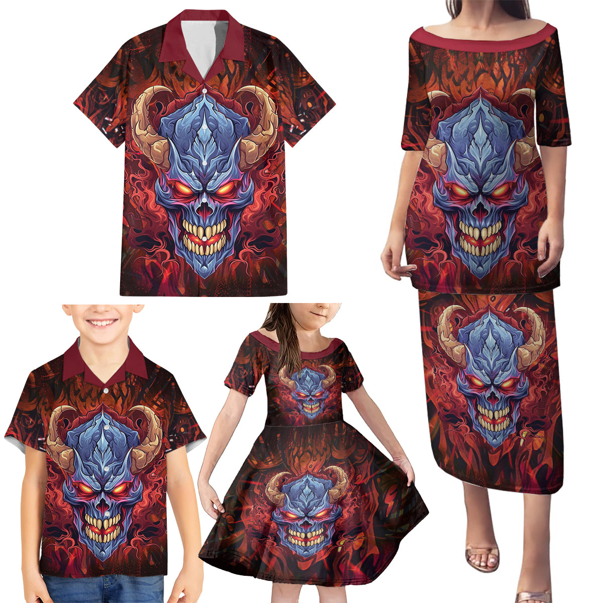 The Only Thing That Can Stop Me Is Me Family Matching Puletasi Dress and Hawaiian Shirt - Wonder Print Shop