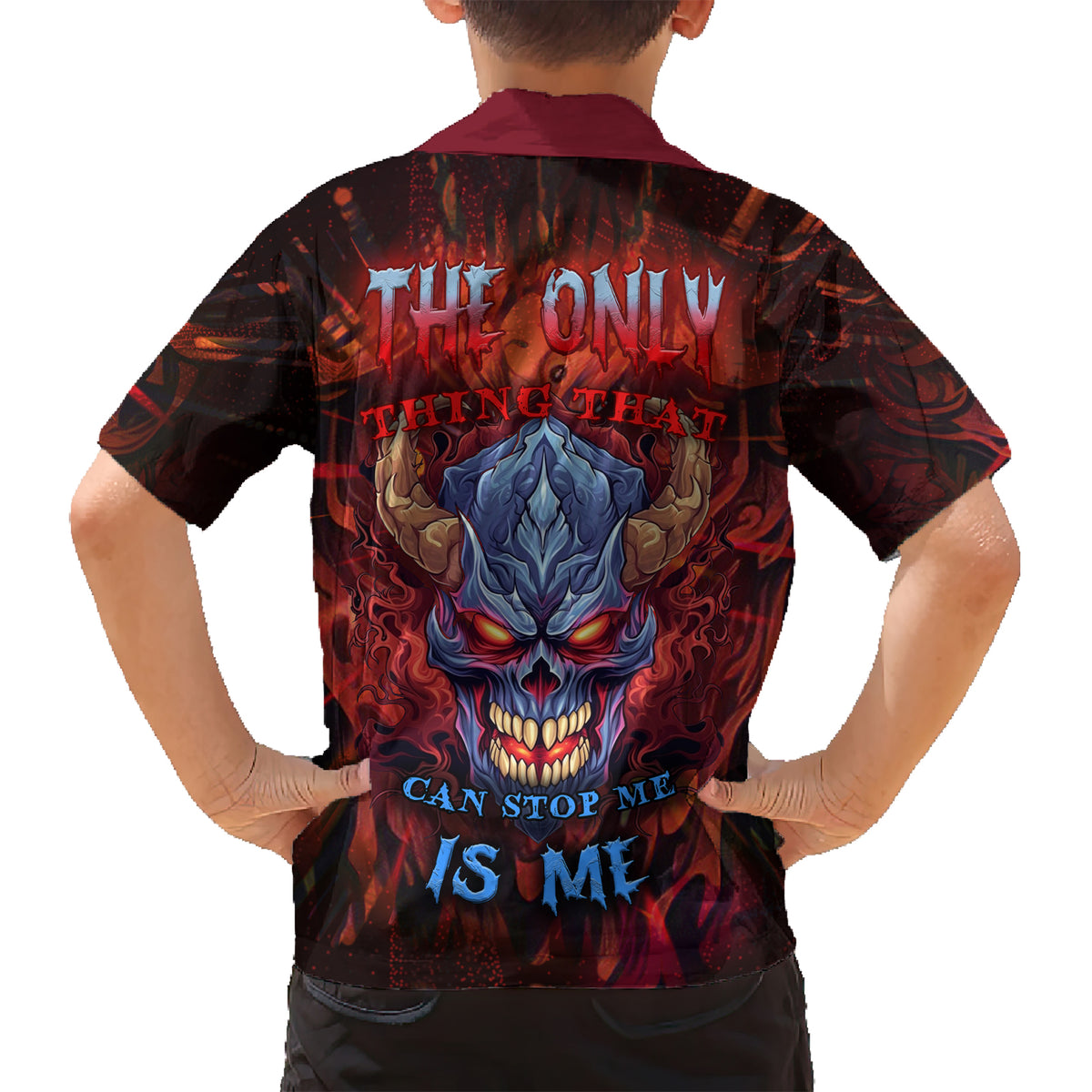 The Only Thing That Can Stop Me Is Me Kid Hawaiian Shirt - Wonder Print Shop