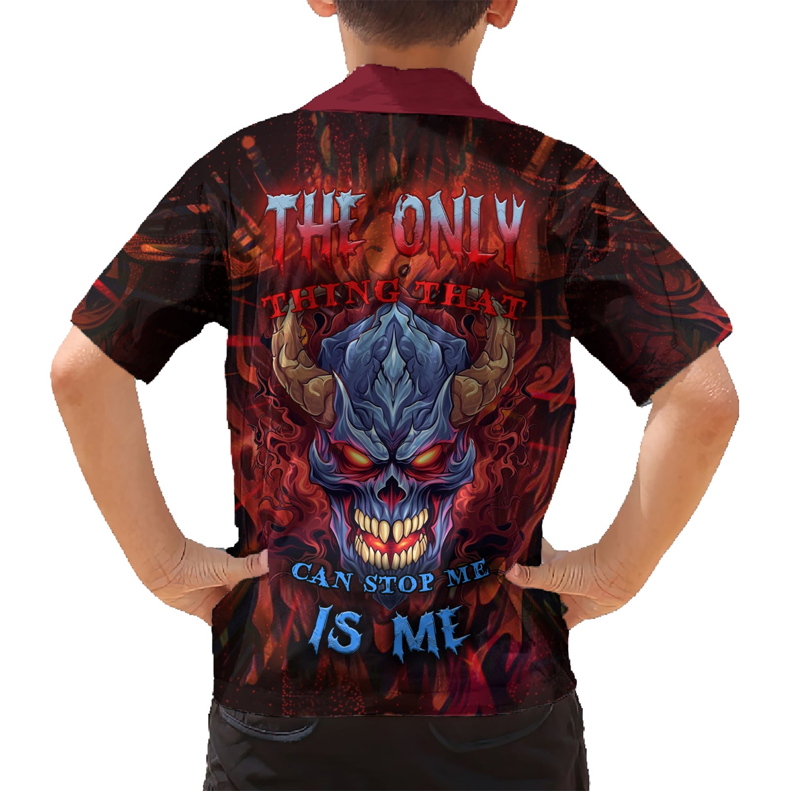 The Only Thing That Can Stop Me Is Me Kid Hawaiian Shirt - Wonder Print Shop