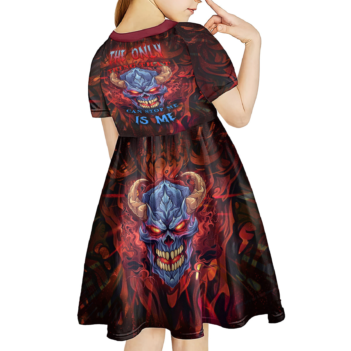 The Only Thing That Can Stop Me Is Me Kid Short Sleeve Dress - Wonder Print Shop