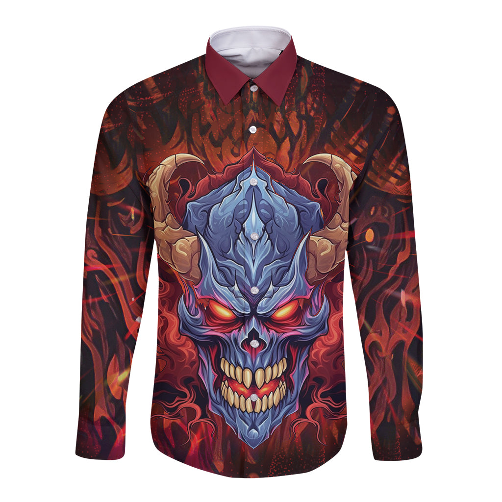 The Only Thing That Can Stop Me Is Me Long Sleeve Button Shirt - Wonder Print Shop