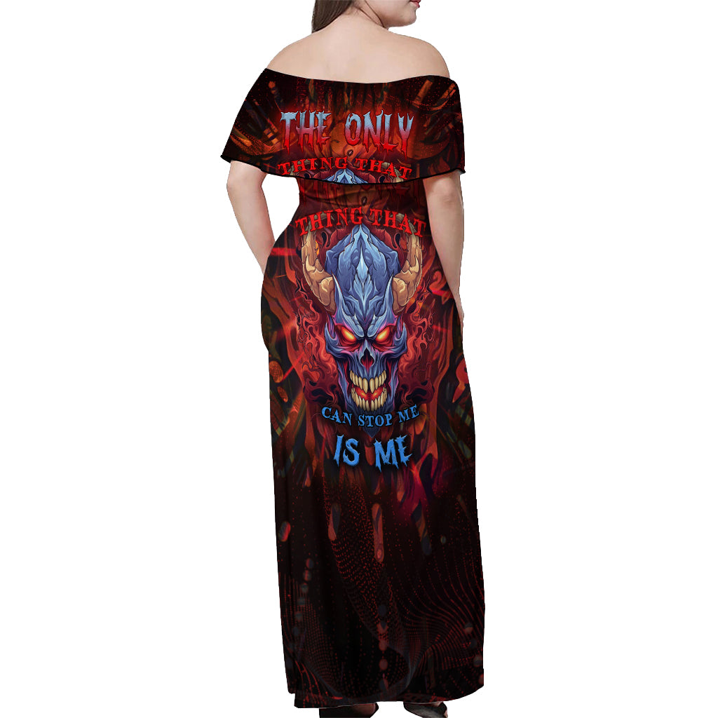 The Only Thing That Can Stop Me Is Me Off Shoulder Maxi Dress - Wonder Print Shop