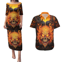 Don't Make Me Mad Couples Matching Puletasi Dress and Hawaiian Shirt - Wonder Print Shop