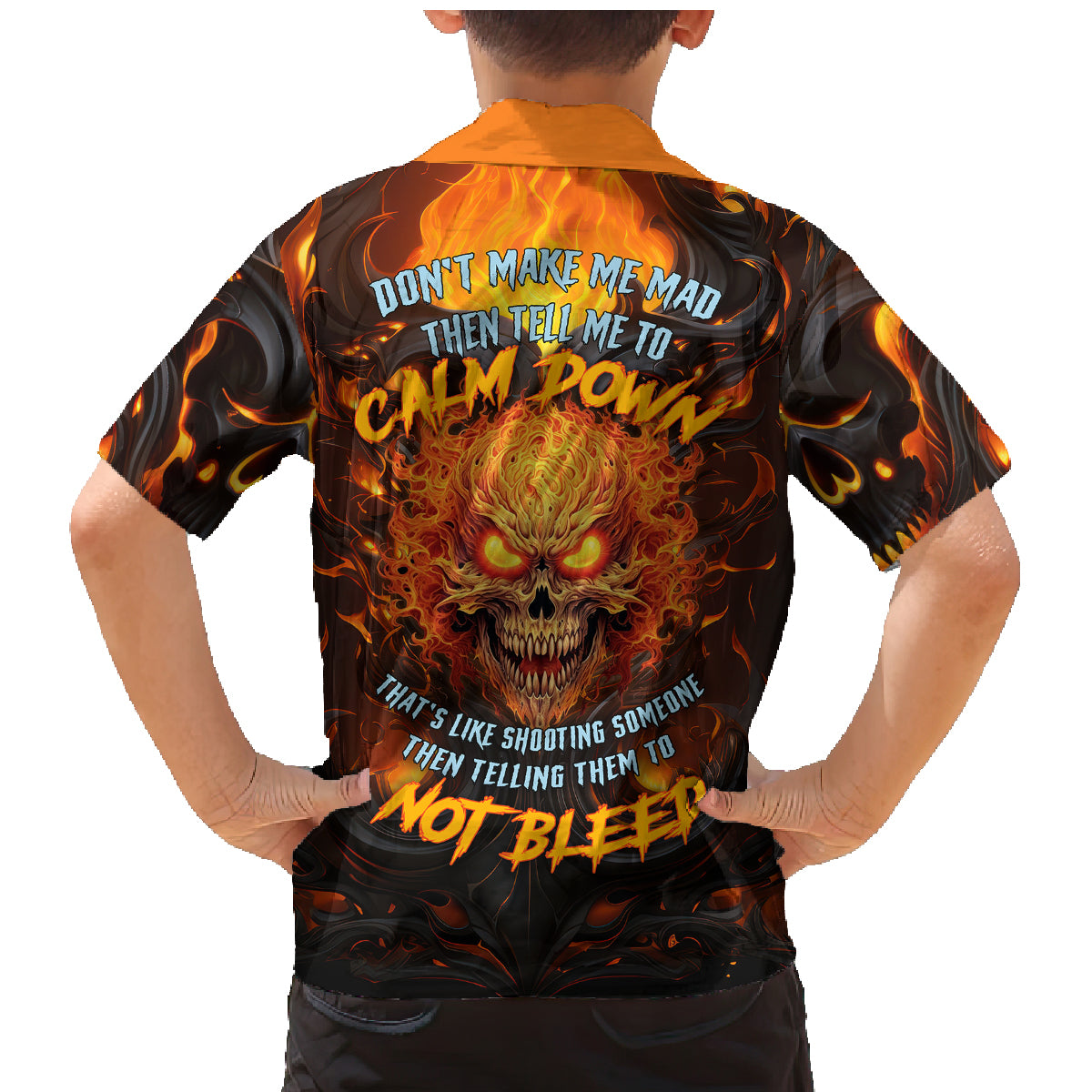 Don't Make Me Mad Family Matching Mermaid Dress and Hawaiian Shirt - Wonder Print Shop