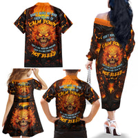 Don't Make Me Mad Family Matching Off Shoulder Long Sleeve Dress and Hawaiian Shirt - Wonder Print Shop