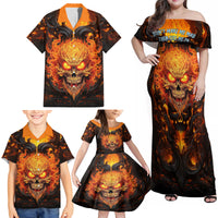 Don't Make Me Mad Family Matching Off Shoulder Maxi Dress and Hawaiian Shirt - Wonder Print Shop