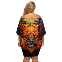 Don't Make Me Mad Family Matching Off Shoulder Short Dress and Hawaiian Shirt - Wonder Print Shop