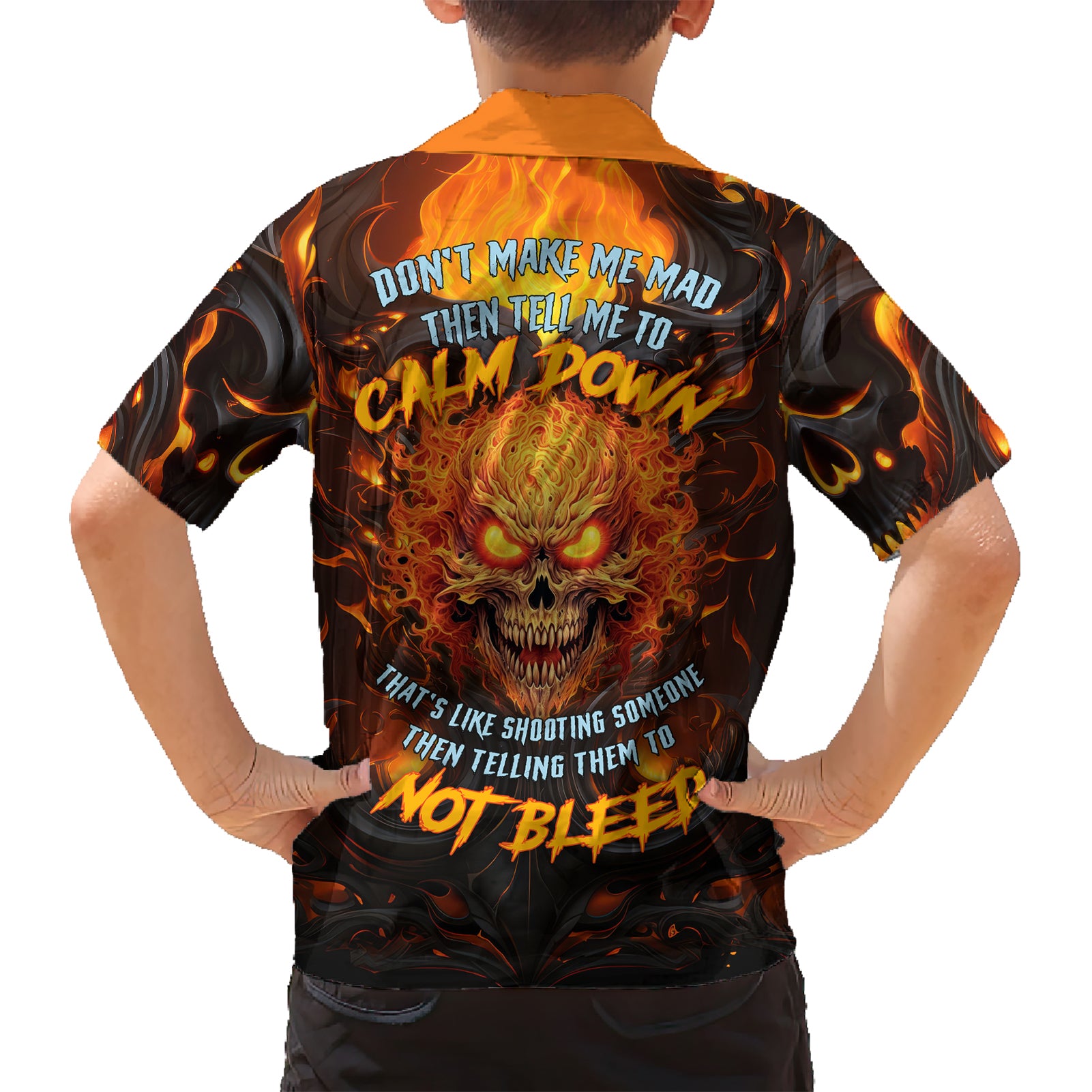 Don't Make Me Mad Kid Hawaiian Shirt - Wonder Print Shop
