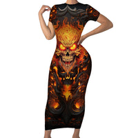 Don't Make Me Mad Short Sleeve Bodycon Dress - Wonder Print Shop