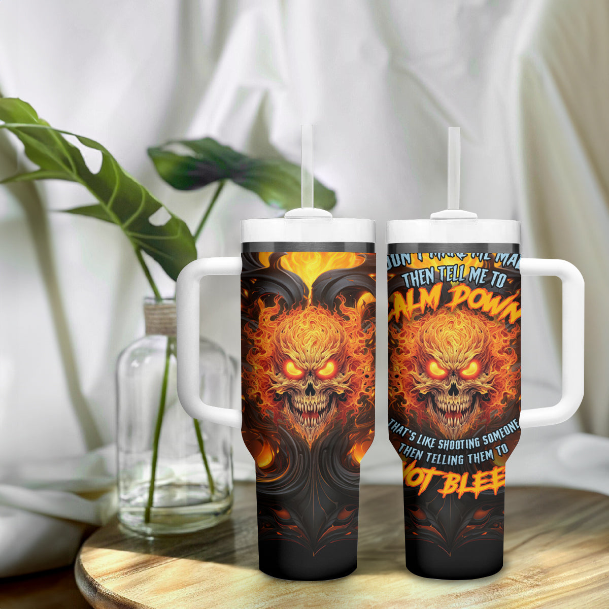 Don't Make Me Mad Tumbler With Handle - Wonder Print Shop