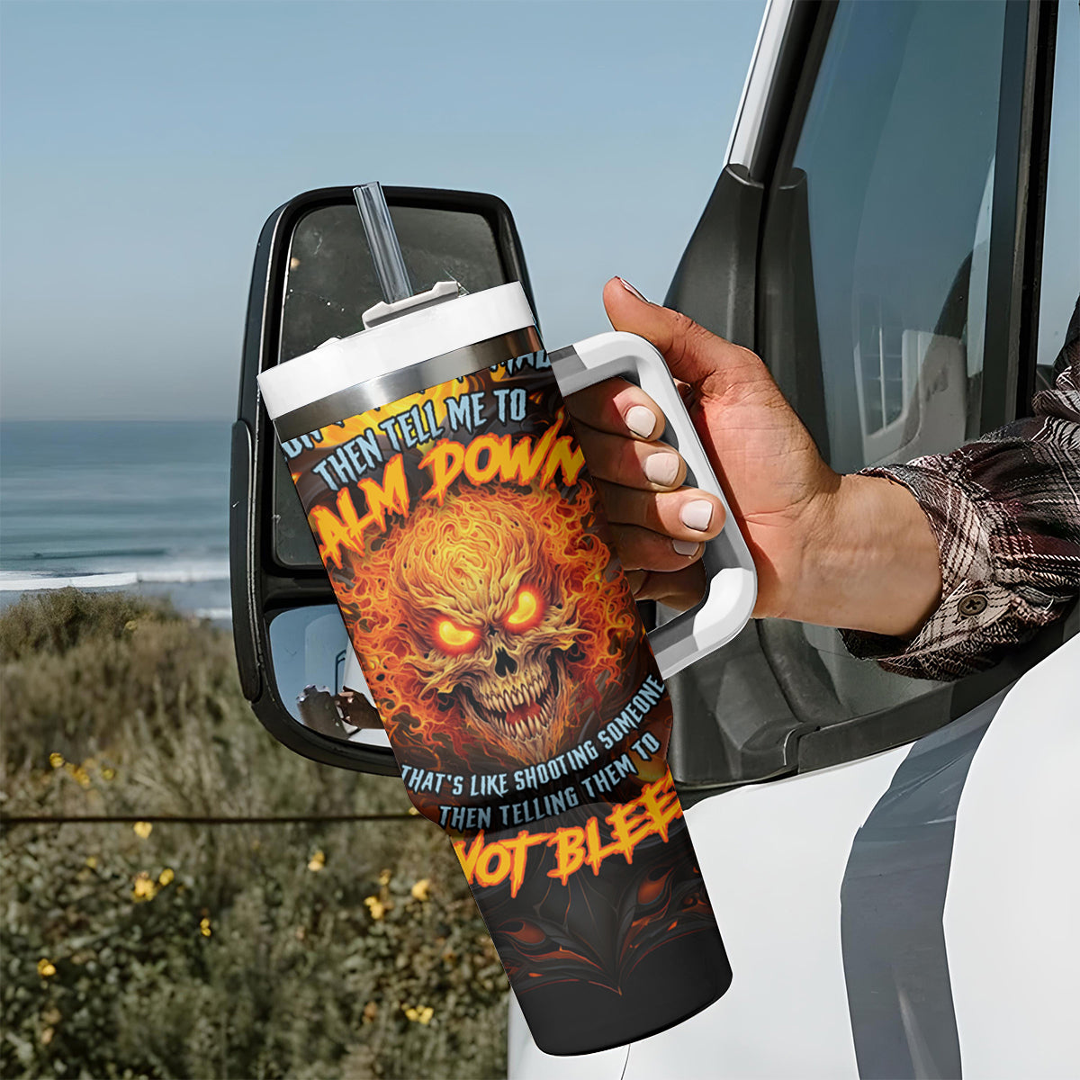 Don't Make Me Mad Tumbler With Handle - Wonder Print Shop