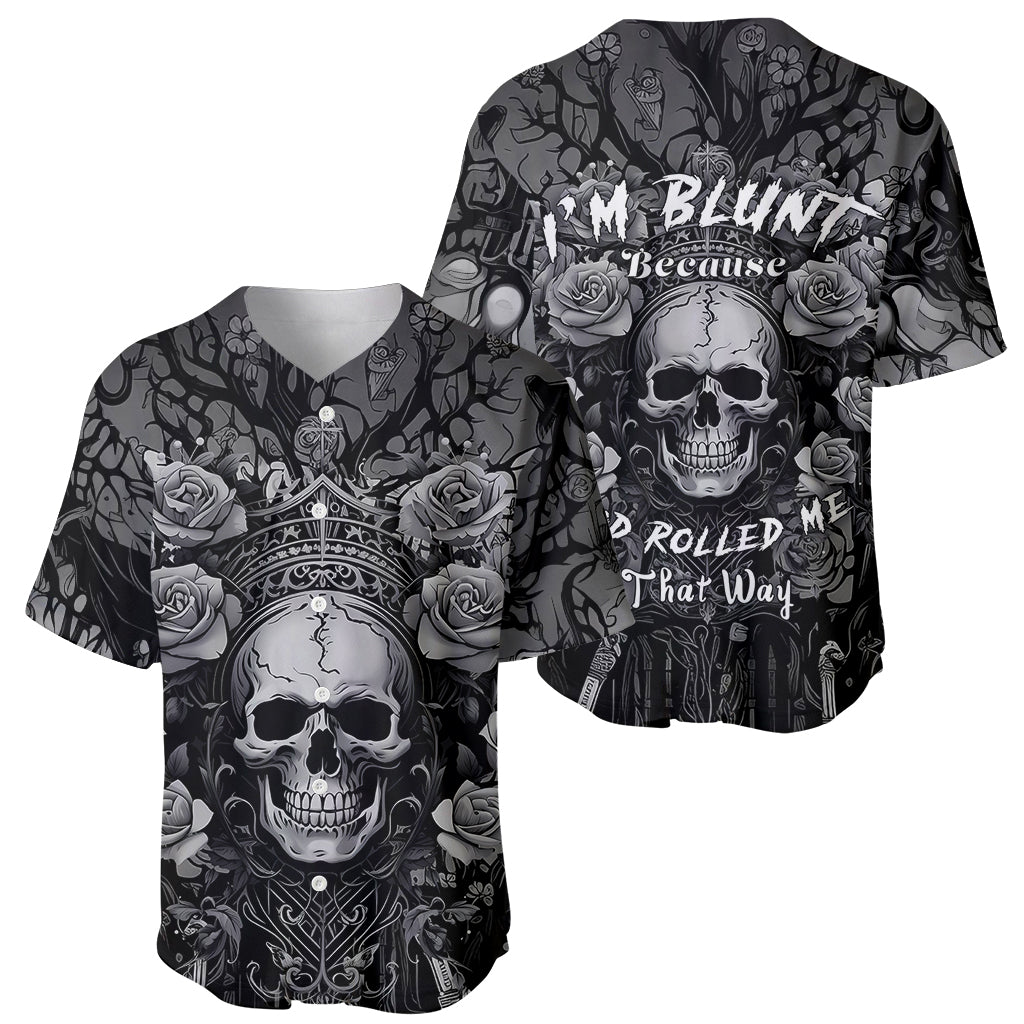 I'm Blunt Because God Rolled Me That Way Baseball Jersey - Wonder Print Shop
