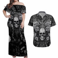 I'm Blunt Because God Rolled Me That Way Couples Matching Off Shoulder Maxi Dress and Hawaiian Shirt - Wonder Print Shop