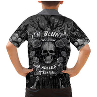 I'm Blunt Because God Rolled Me That Way Family Matching Mermaid Dress and Hawaiian Shirt - Wonder Print Shop