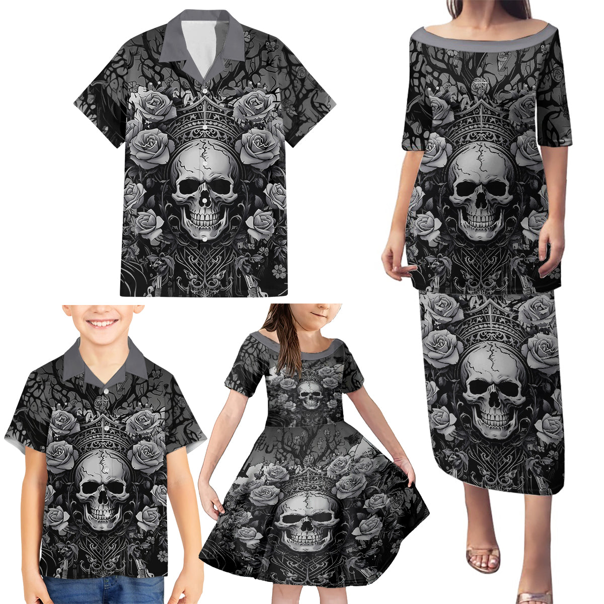 I'm Blunt Because God Rolled Me That Way Family Matching Puletasi Dress and Hawaiian Shirt - Wonder Print Shop