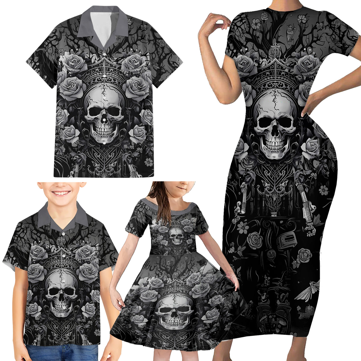 I'm Blunt Because God Rolled Me That Way Family Matching Short Sleeve Bodycon Dress and Hawaiian Shirt - Wonder Print Shop
