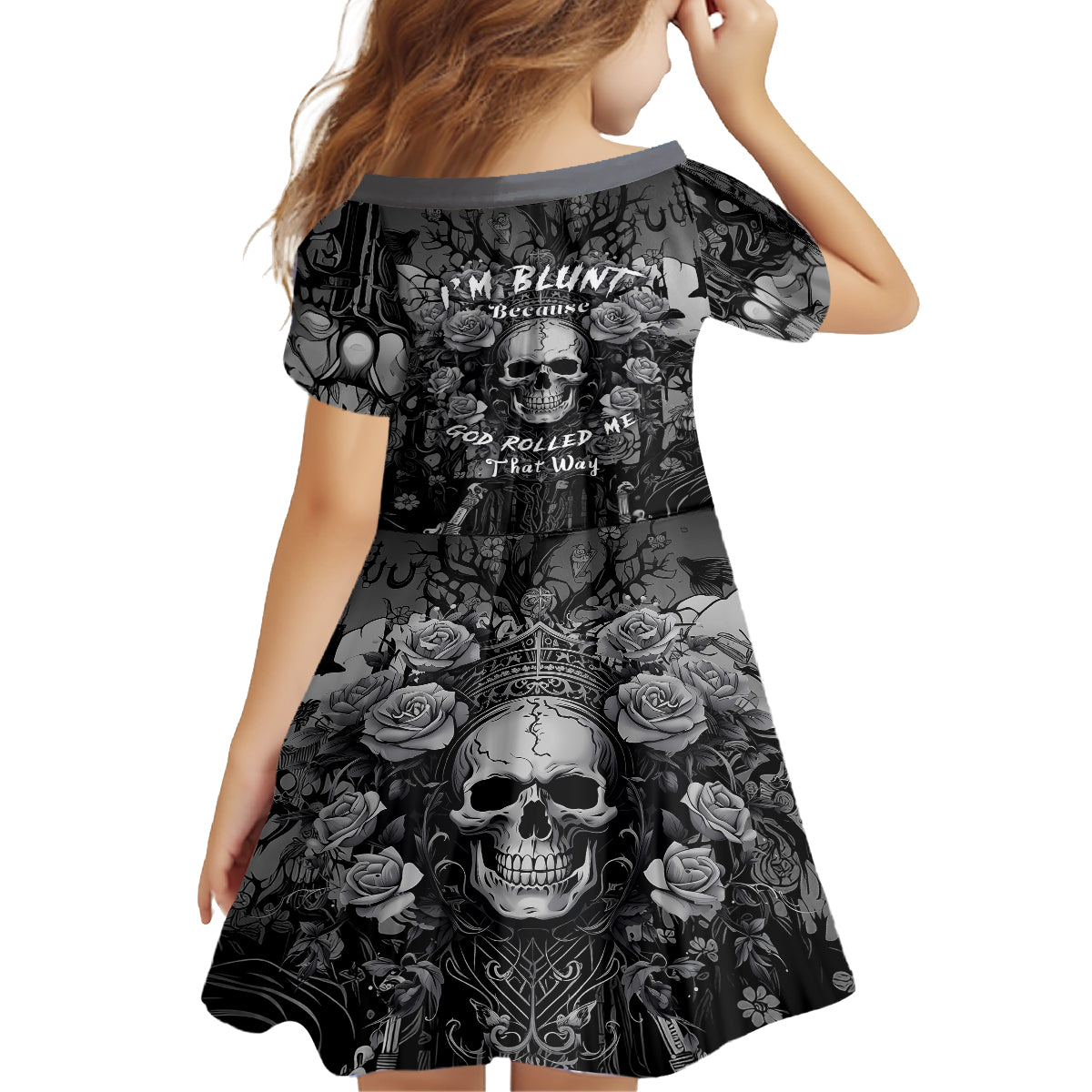 I'm Blunt Because God Rolled Me That Way Family Matching Tank Maxi Dress and Hawaiian Shirt - Wonder Print Shop