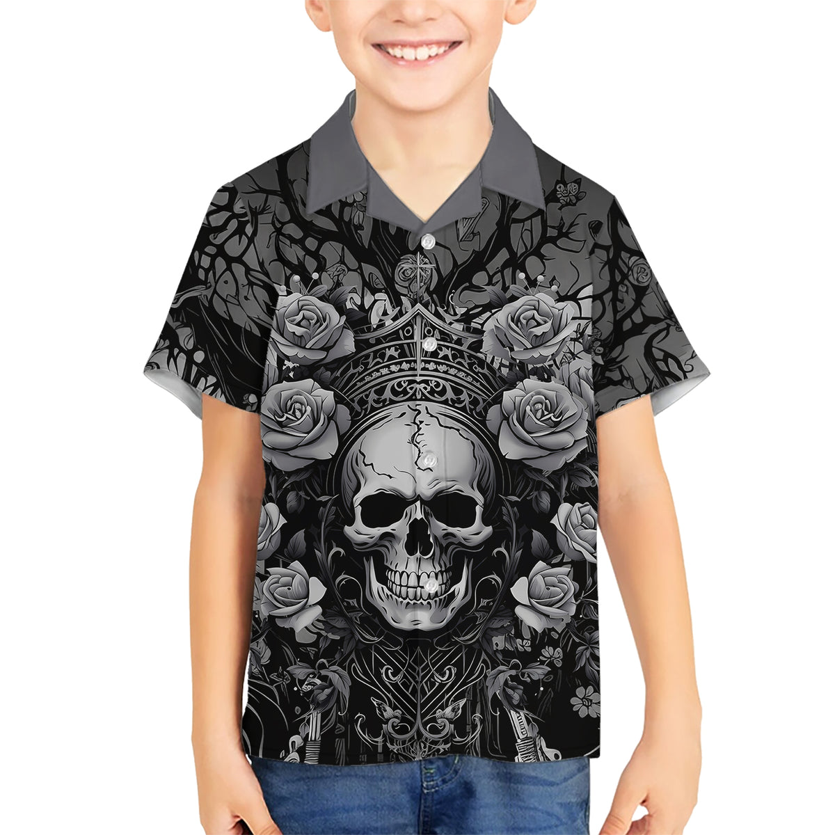 I'm Blunt Because God Rolled Me That Way Kid Hawaiian Shirt - Wonder Print Shop