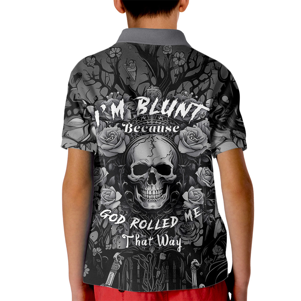I'm Blunt Because God Rolled Me That Way Kid Polo Shirt - Wonder Print Shop