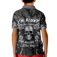 I'm Blunt Because God Rolled Me That Way Kid Polo Shirt - Wonder Print Shop