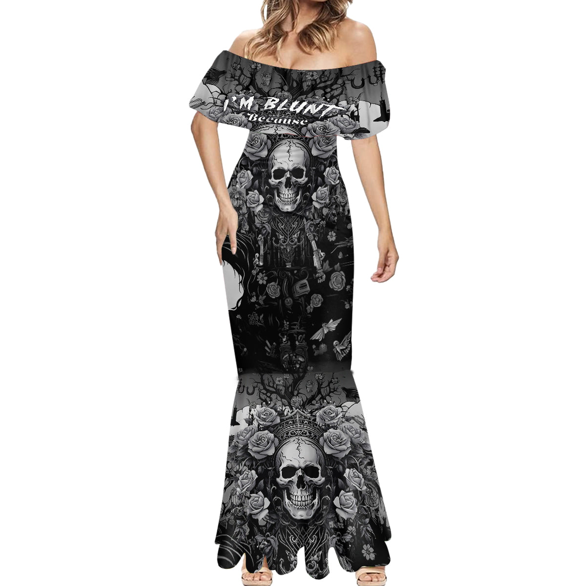 I'm Blunt Because God Rolled Me That Way Mermaid Dress - Wonder Print Shop