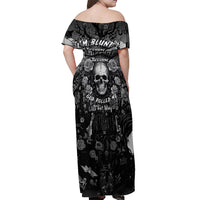 I'm Blunt Because God Rolled Me That Way Off Shoulder Maxi Dress - Wonder Print Shop