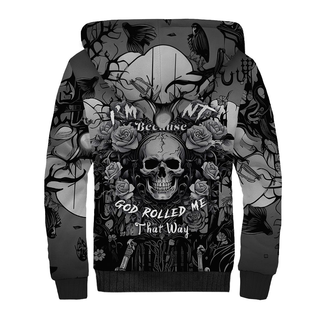 I'm Blunt Because God Rolled Me That Way Sherpa Hoodie - Wonder Print Shop