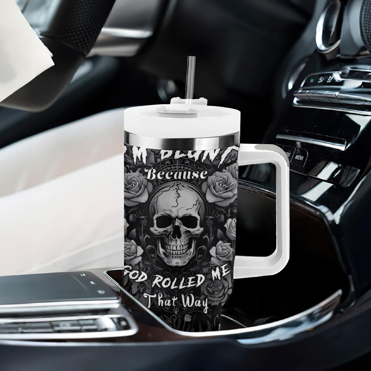I'm Blunt Because God Rolled Me That Way Tumbler With Handle - Wonder Print Shop