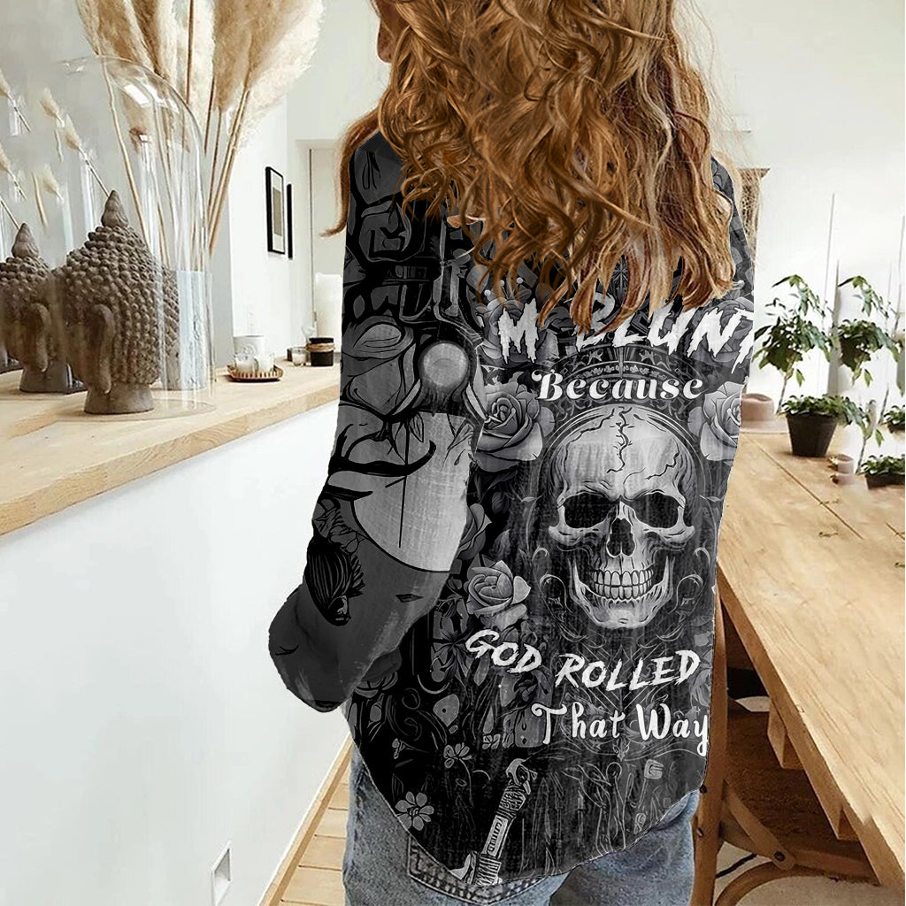 I'm Blunt Because God Rolled Me That Way Women Casual Shirt - Wonder Print Shop