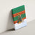 Giraffes Decorating Tree Gifts Canvas Wall Art with Orange Green Holiday Pattern Design - Wonder Print Shop
