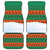 Giraffes Decorating Tree Gifts Car Mats with Orange Green Holiday Pattern Design - Wonder Print Shop