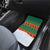 Giraffes Decorating Tree Gifts Car Mats with Orange Green Holiday Pattern Design - Wonder Print Shop