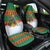 Giraffes Decorating Tree Gifts Car Seat Cover with Orange Green Holiday Pattern Design - Wonder Print Shop