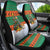 Giraffes Decorating Tree Gifts Car Seat Cover with Orange Green Holiday Pattern Design - Wonder Print Shop