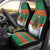 Giraffes Decorating Tree Gifts Car Seat Cover with Orange Green Holiday Pattern Design - Wonder Print Shop