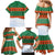 Giraffes Decorating Tree Gifts Family Matching Mermaid Dress and Hawaiian Shirt with Orange Green Holiday Pattern Design - Wonder Print Shop
