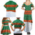 Giraffes Decorating Tree Gifts Family Matching Summer Maxi Dress and Hawaiian Shirt with Orange Green Holiday Pattern Design - Wonder Print Shop