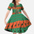 Giraffes Decorating Tree Gifts Family Matching Tank Maxi Dress and Hawaiian Shirt with Orange Green Holiday Pattern Design - Wonder Print Shop