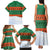Giraffes Decorating Tree Gifts Family Matching Tank Maxi Dress and Hawaiian Shirt with Orange Green Holiday Pattern Design - Wonder Print Shop