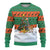 Giraffes Decorating Tree Gifts Ugly Christmas Sweater with Orange Green Holiday Pattern Design - Wonder Print Shop