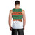 Giraffes Decorating Tree Gifts Men Tank Top with Orange Green Holiday Pattern Design - Wonder Print Shop